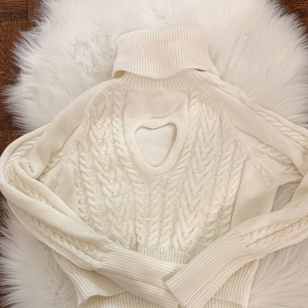 Princess Polly Heart keyhole turtleneck sweater